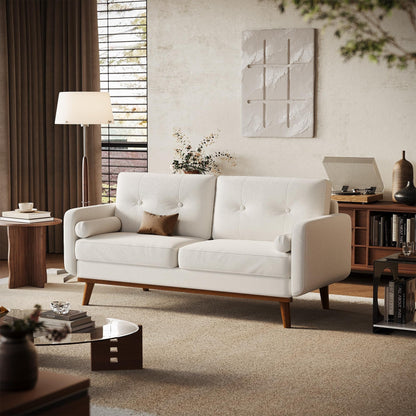 64 Loveseat Sofa, Mid Century Modern Couch Comfy Love Seat Couches for Living Room