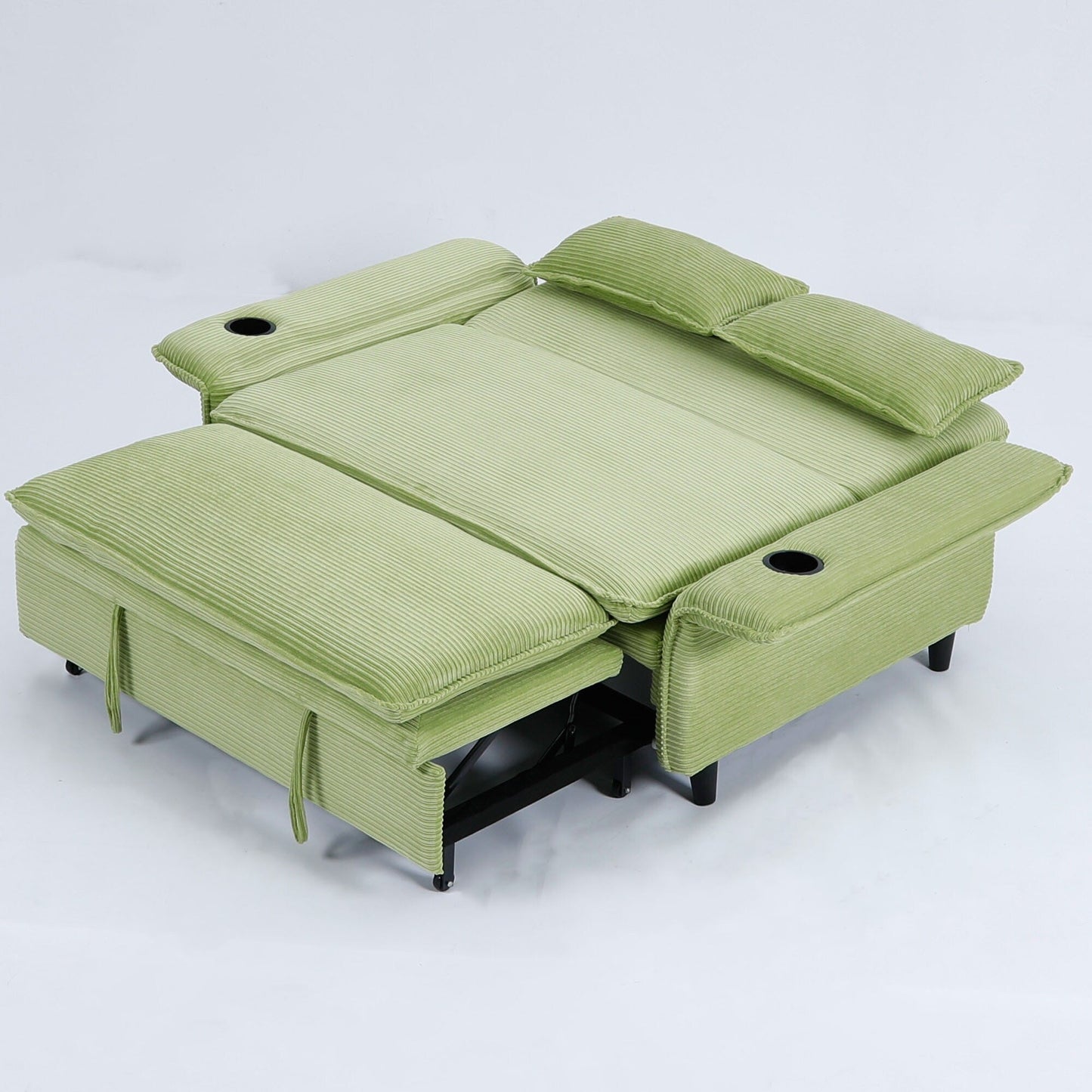 65.74-Inch Letter Striped Fabric Multi-Functional Sofa Bed,Suitable For Bedrooms And Living Rooms