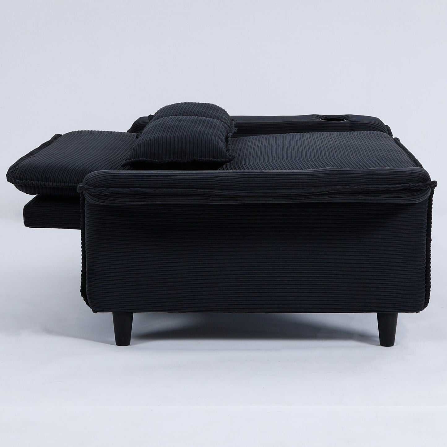 65.74-Inch Letter Striped Fabric Multi-Functional Sofa Bed,Suitable For Bedrooms And Living Rooms