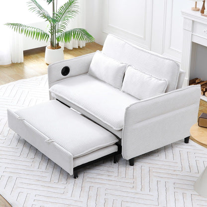 65.74-Inch Letter Striped Fabric Multi-Functional Sofa Bed,Suitable For Bedrooms And Living Rooms