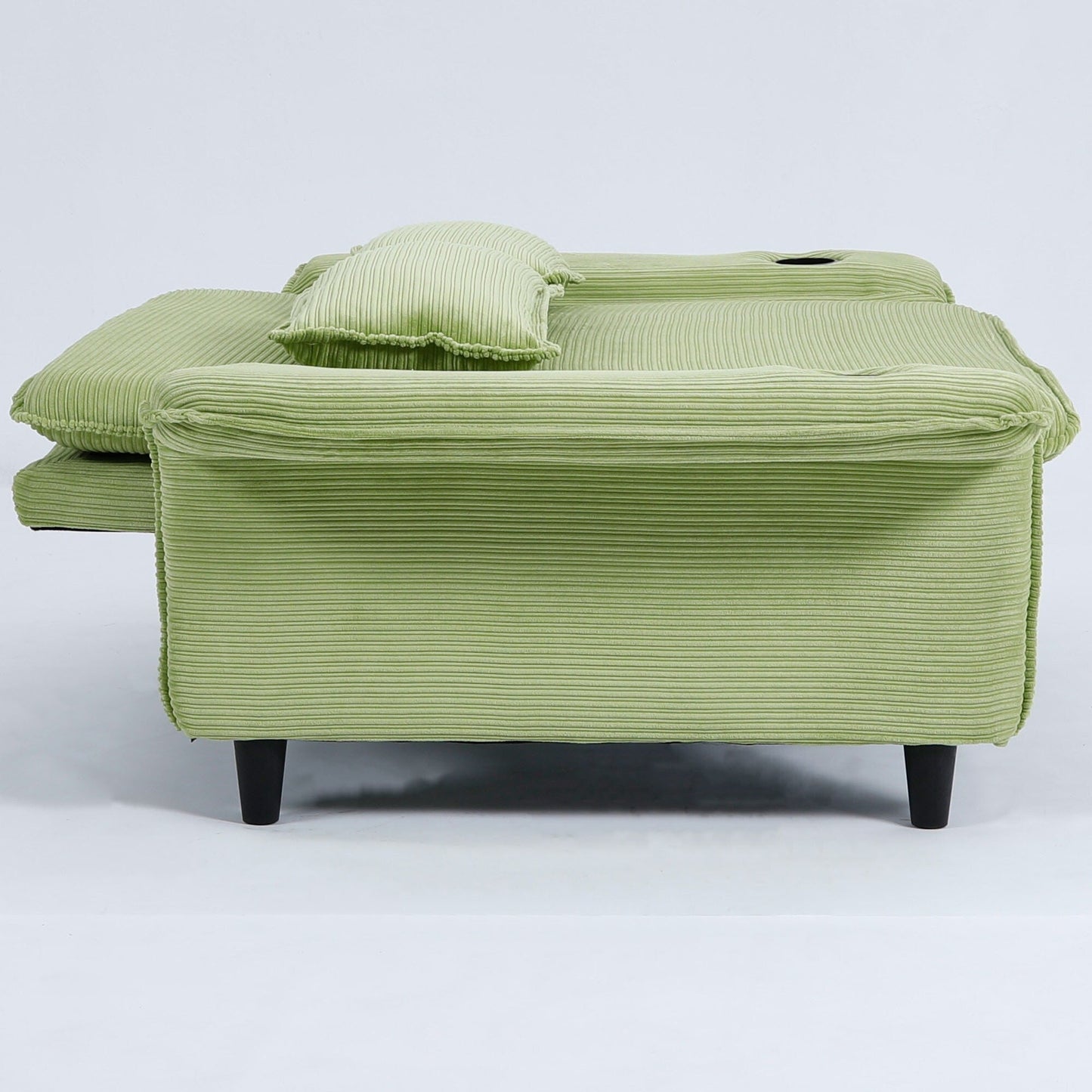 65.74-Inch Letter Striped Fabric Multi-Functional Sofa Bed,Suitable For Bedrooms And Living Rooms