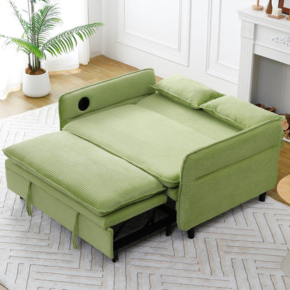 65.74-Inch Letter Striped Fabric Multi-Functional Sofa Bed,Suitable For Bedrooms And Living Rooms