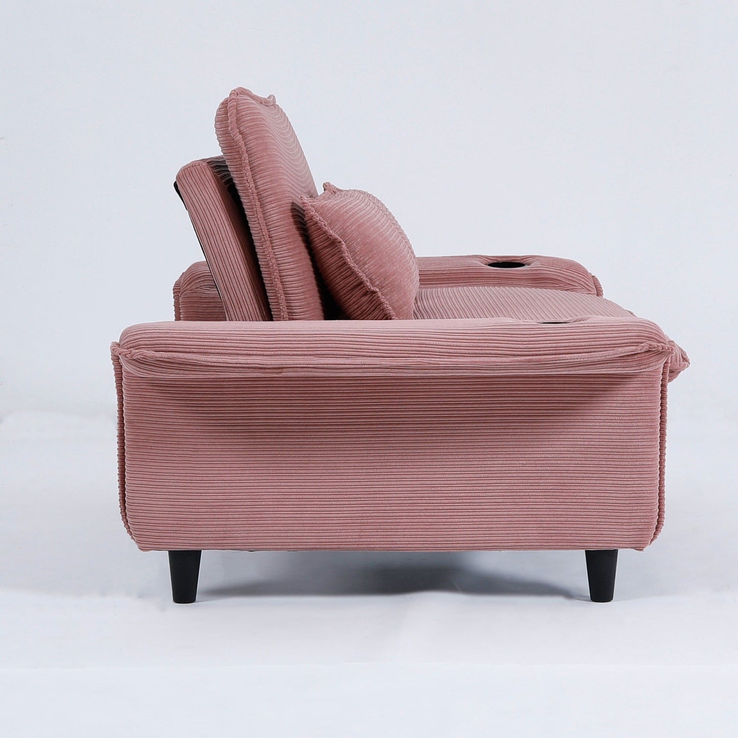 65.74-Inch Letter Striped Fabric Multi-Functional Sofa Bed,Suitable For Bedrooms And Living Rooms