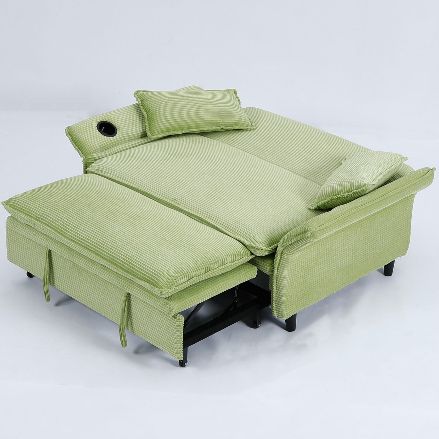 65.74-Inch Letter Striped Fabric Multi-Functional Sofa Bed,Suitable For Bedrooms And Living Rooms