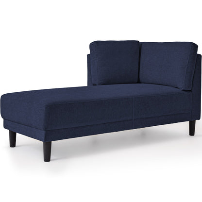 65 Modern Linen Corner Chaise Lounge with Removable Cushions, Sleeper Sofa Bed, Leisure Sofa, Upholstered Chaise Lounge