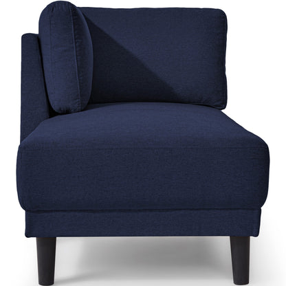 65 Modern Linen Corner Chaise Lounge with Removable Cushions, Sleeper Sofa Bed, Leisure Sofa, Upholstered Chaise Lounge