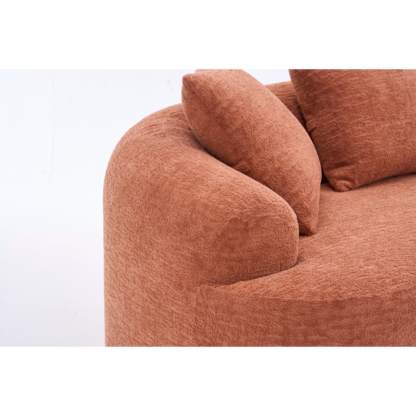 65Chenille 2-Seater Sofa with Easy Assembly, Medium Firm Cushion, and 300 lbs Weight Capacity
