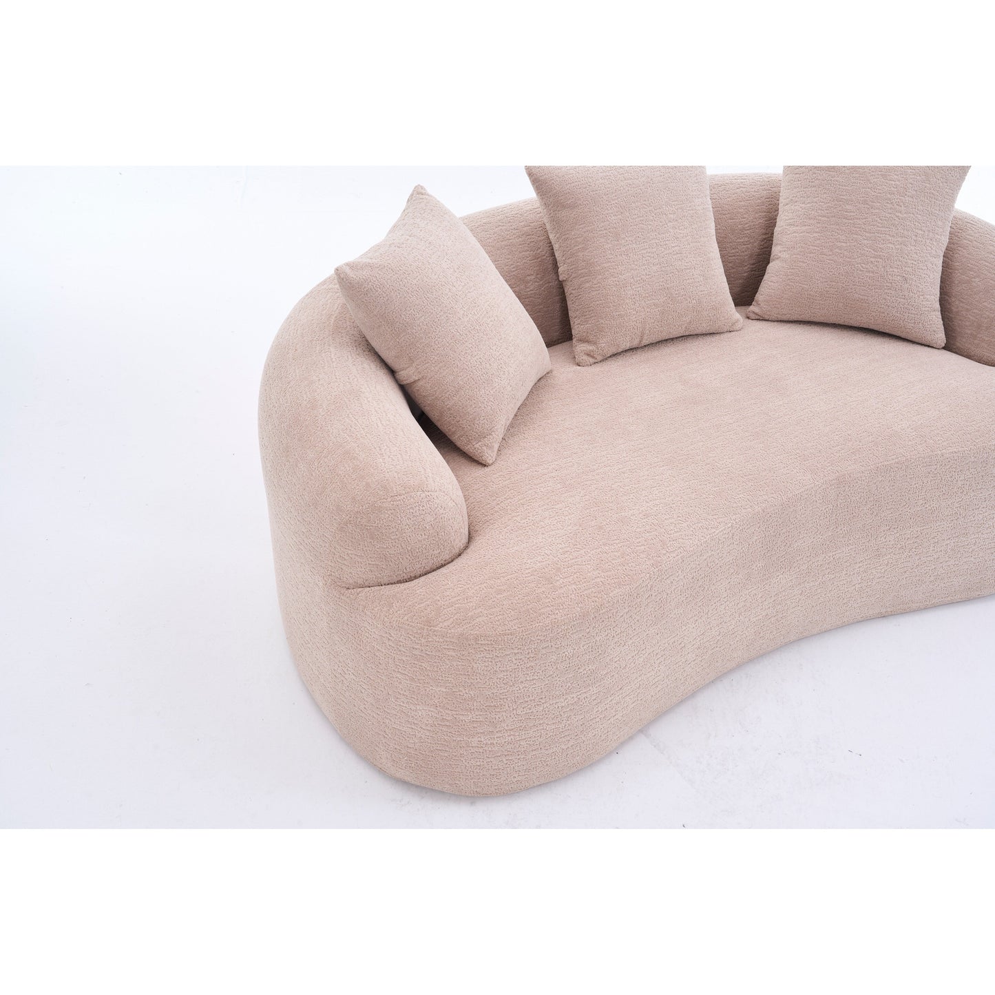 65Chenille 2-Seater Sofa with Easy Assembly, Medium Firm Cushion, and 300 lbs Weight Capacity