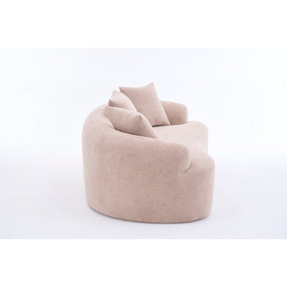 65Chenille 2-Seater Sofa with Easy Assembly, Medium Firm Cushion, and 300 lbs Weight Capacity