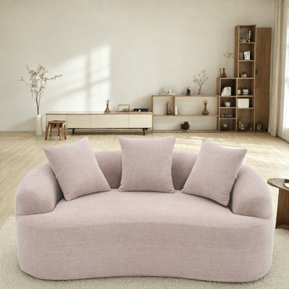 65Chenille 2-Seater Sofa with Easy Assembly, Medium Firm Cushion, and 300 lbs Weight Capacity