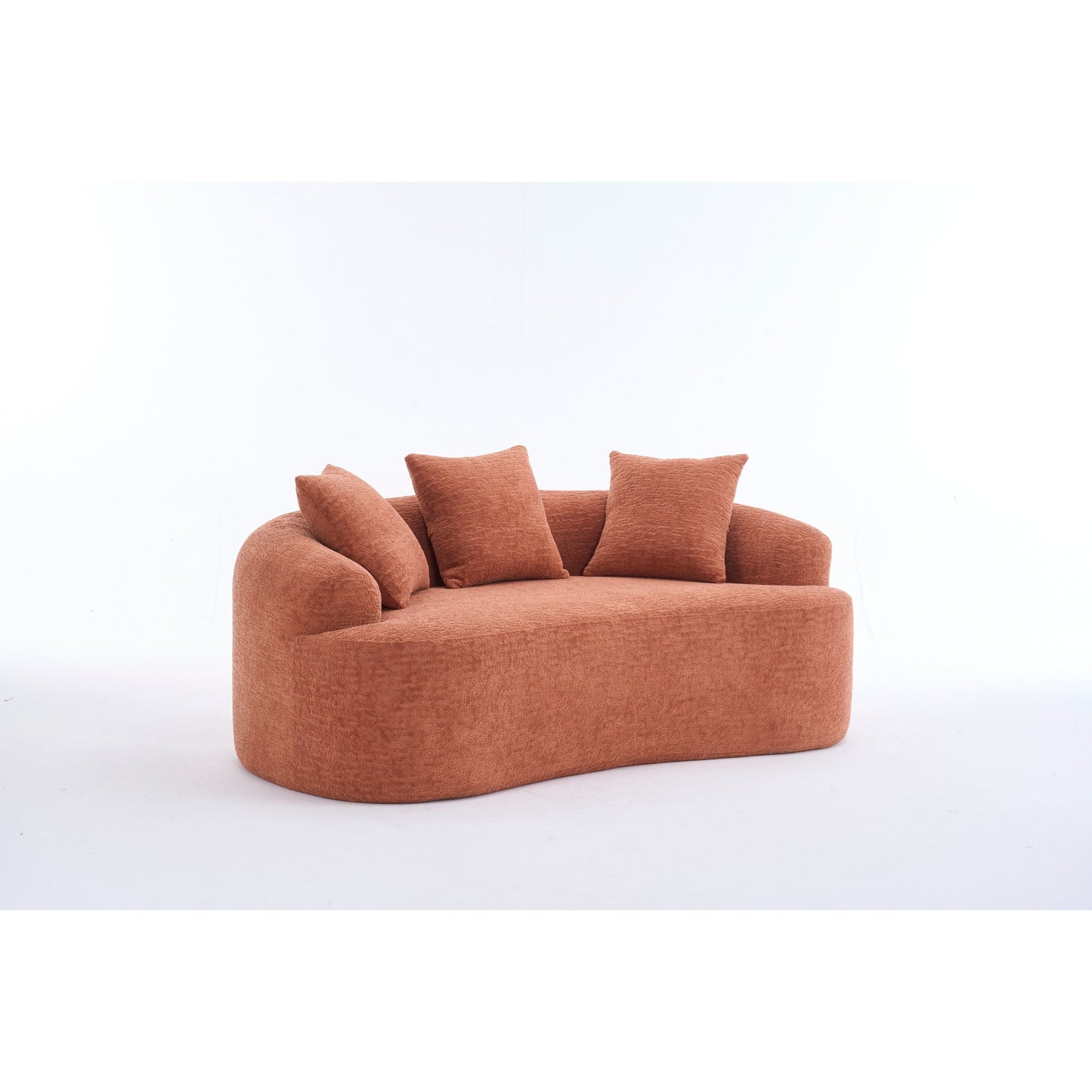 65Chenille 2-Seater Sofa with Easy Assembly, Medium Firm Cushion, and 300 lbs Weight Capacity