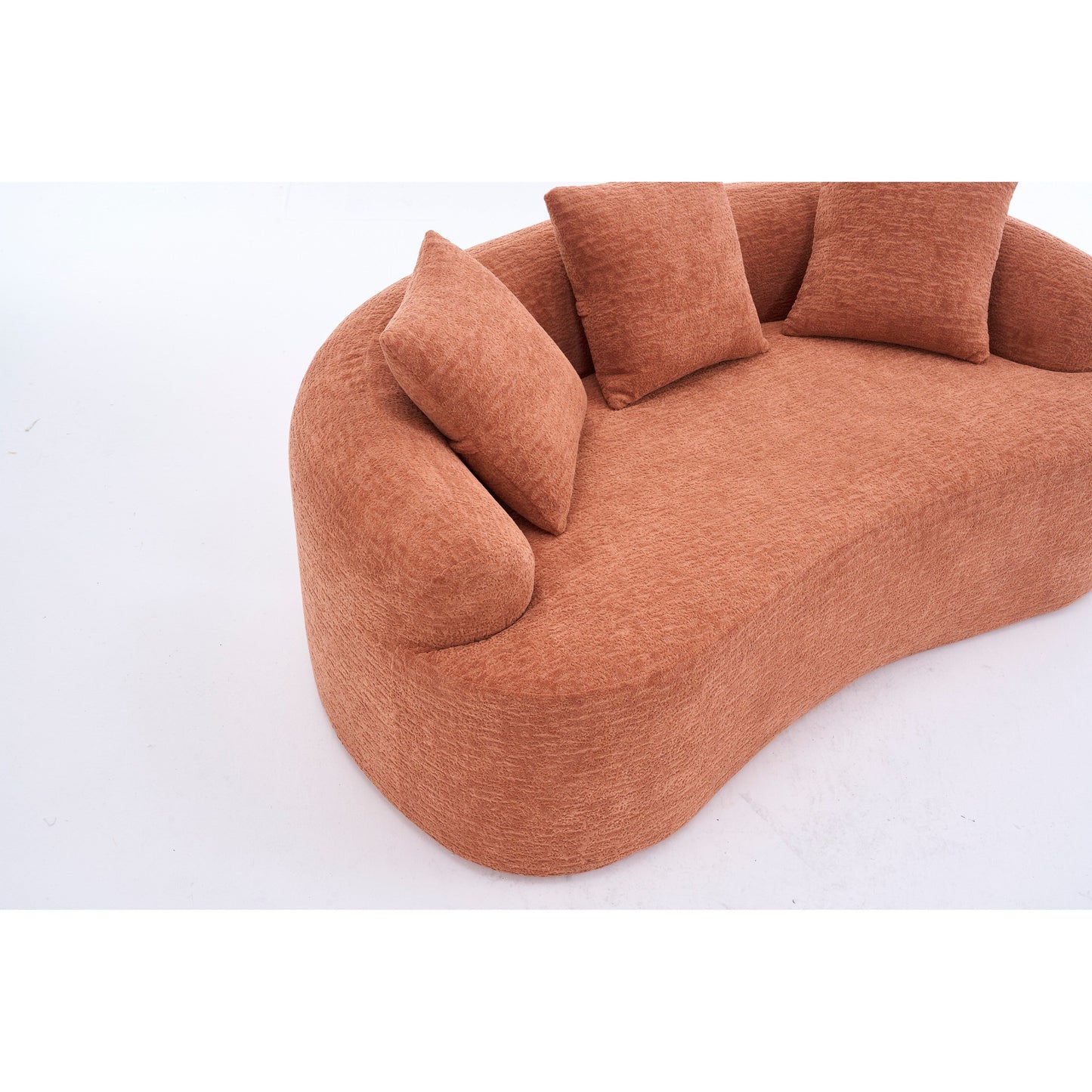 65Chenille 2-Seater Sofa with Easy Assembly, Medium Firm Cushion, and 300 lbs Weight Capacity