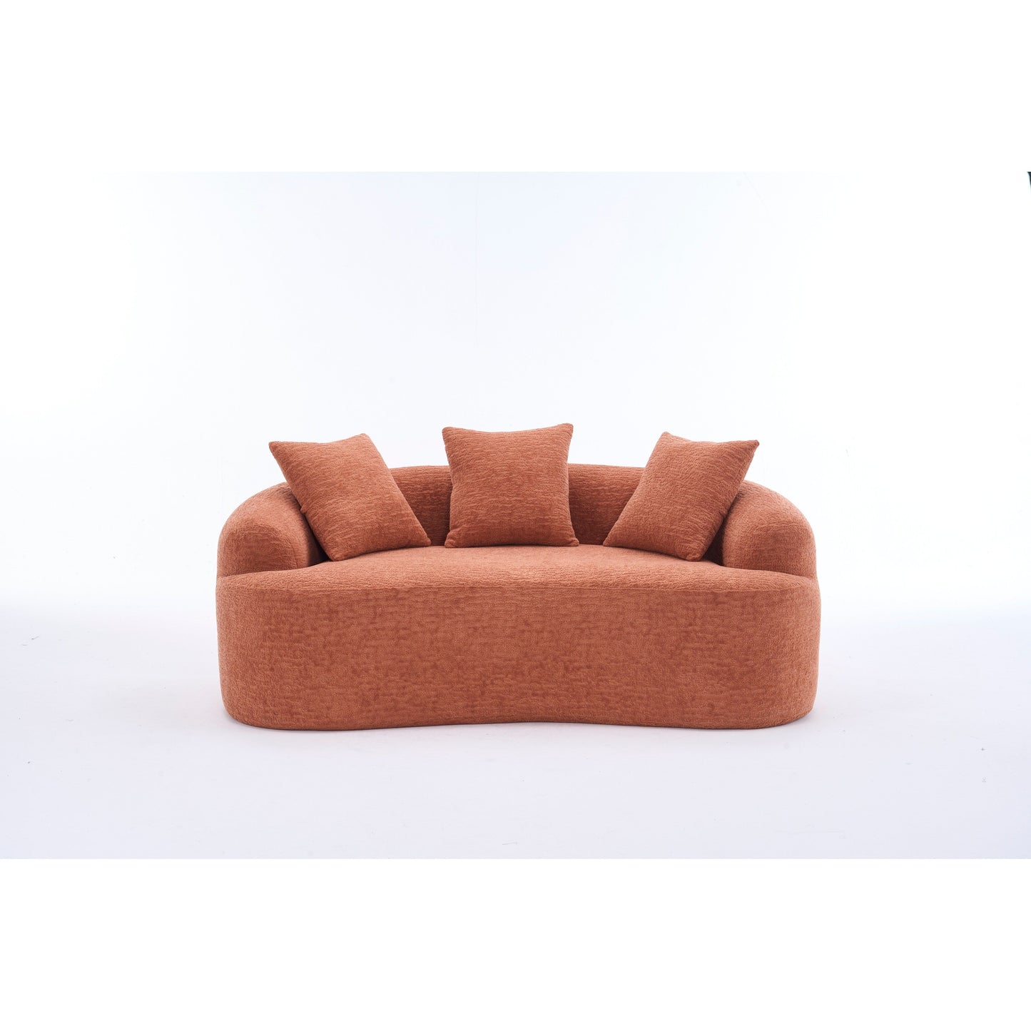 65Chenille 2-Seater Sofa with Easy Assembly, Medium Firm Cushion, and 300 lbs Weight Capacity