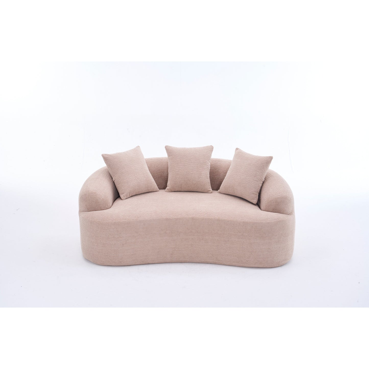 65Chenille 2-Seater Sofa with Easy Assembly, Medium Firm Cushion, and 300 lbs Weight Capacity
