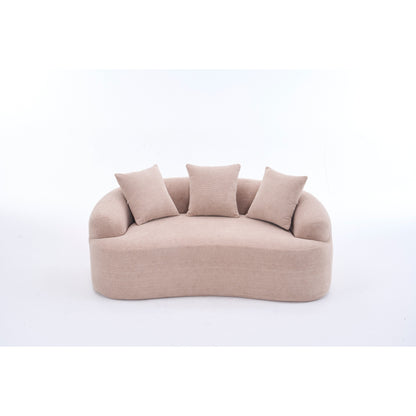 65Chenille 2-Seater Sofa with Easy Assembly, Medium Firm Cushion, and 300 lbs Weight Capacity