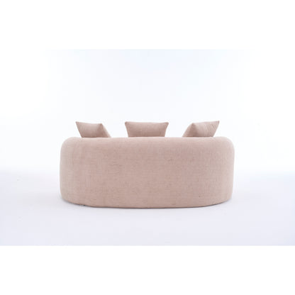 65Chenille 2-Seater Sofa with Easy Assembly, Medium Firm Cushion, and 300 lbs Weight Capacity