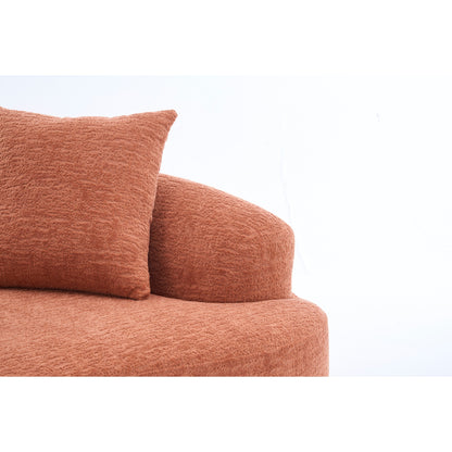 65Chenille 2-Seater Sofa with Easy Assembly, Medium Firm Cushion, and 300 lbs Weight Capacity