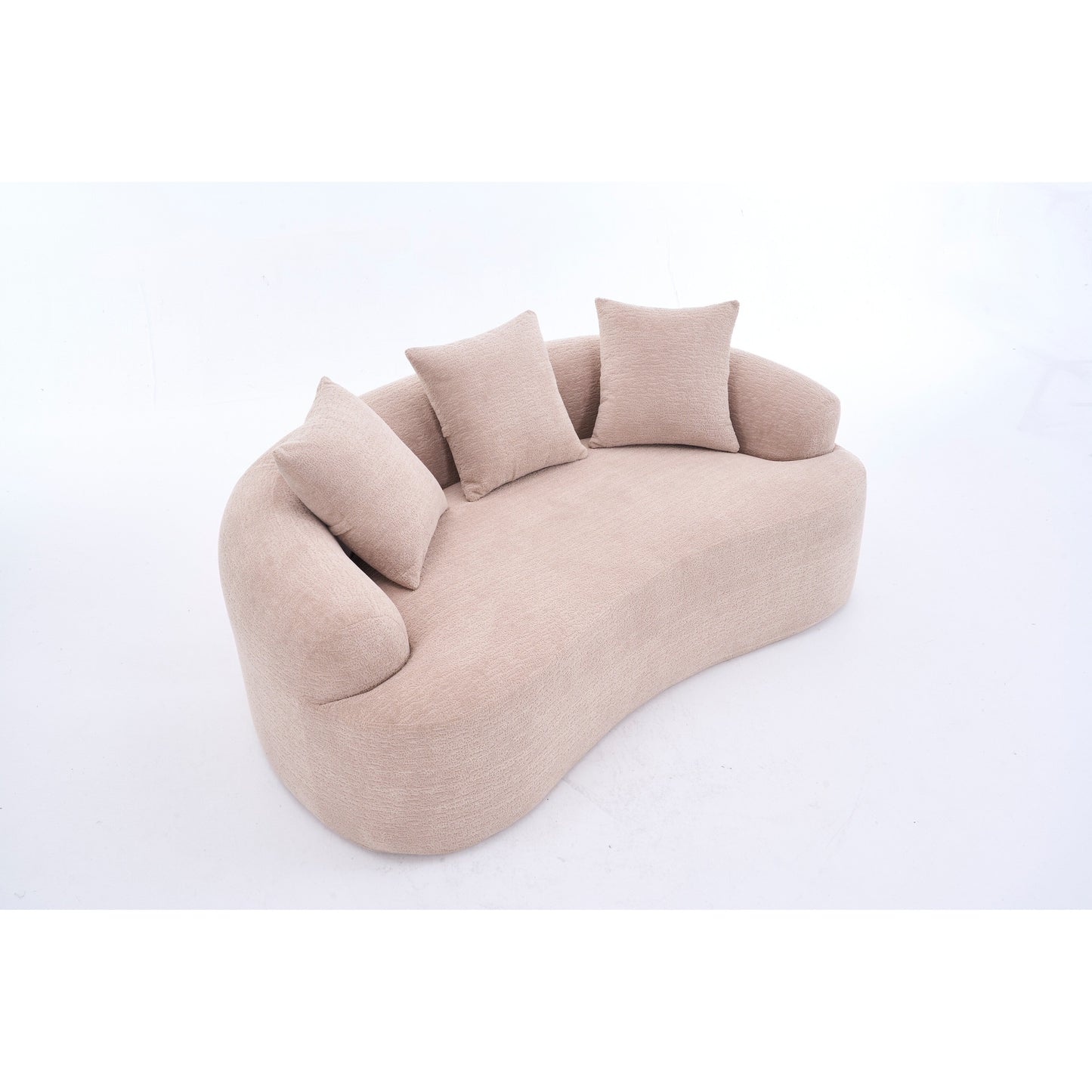 65Chenille 2-Seater Sofa with Easy Assembly, Medium Firm Cushion, and 300 lbs Weight Capacity