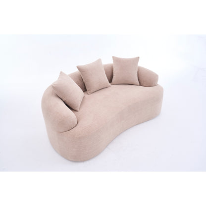 65Chenille 2-Seater Sofa with Easy Assembly, Medium Firm Cushion, and 300 lbs Weight Capacity