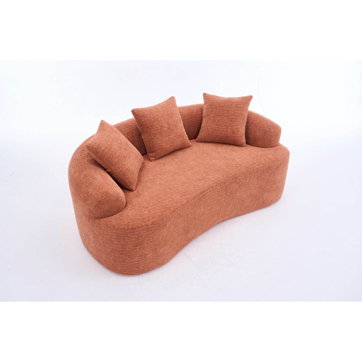 65Chenille 2-Seater Sofa with Easy Assembly, Medium Firm Cushion, and 300 lbs Weight Capacity