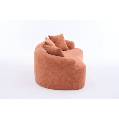 65Chenille 2-Seater Sofa with Easy Assembly, Medium Firm Cushion, and 300 lbs Weight Capacity