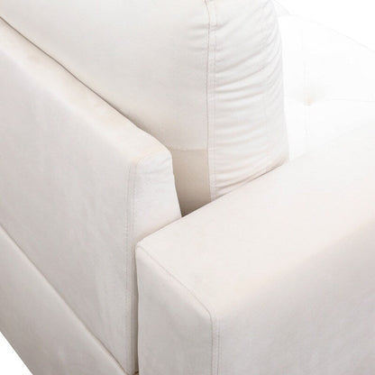 66.5 White Flannel 3-Piece Living Room Sofa Set