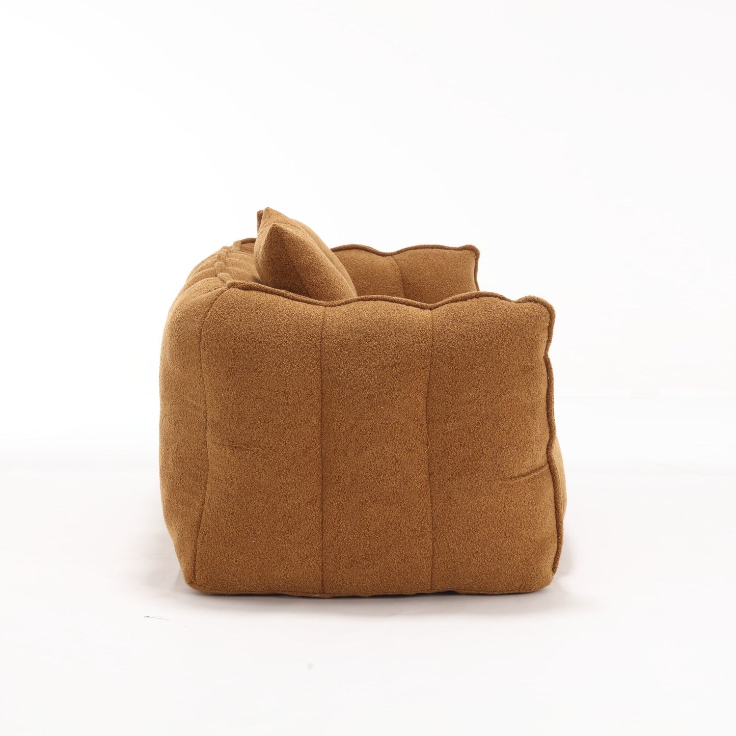66 Chenille Square Beanbag Chair with High-Resilience Foam Core, Armrests and Handle