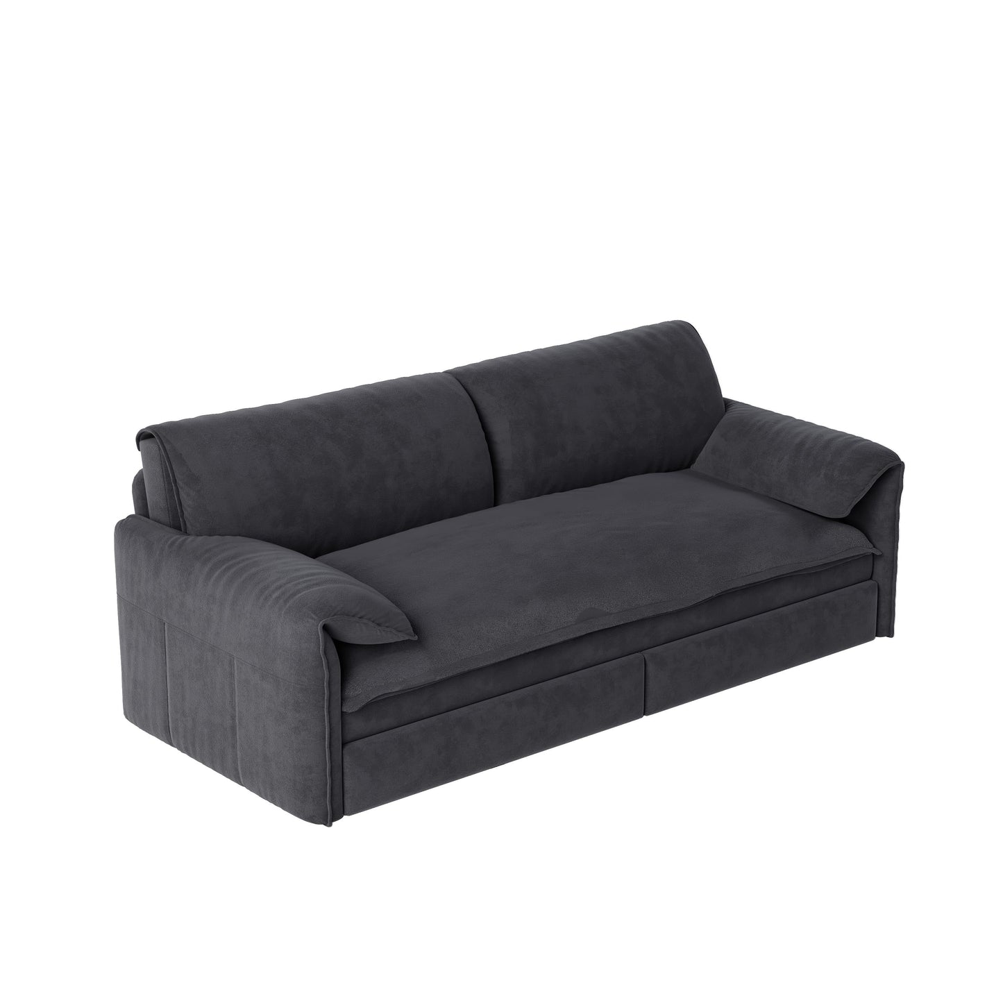 66 Queen Pull Out Sofa Bed, 3-in-1 Convertible Sleeper Sofa with Side Storage,Multi-Functional Velvet Loveseat Bed
