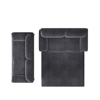 66 Queen Pull Out Sofa Bed, 3-in-1 Convertible Sleeper Sofa with Side Storage,Multi-Functional Velvet Loveseat Bed