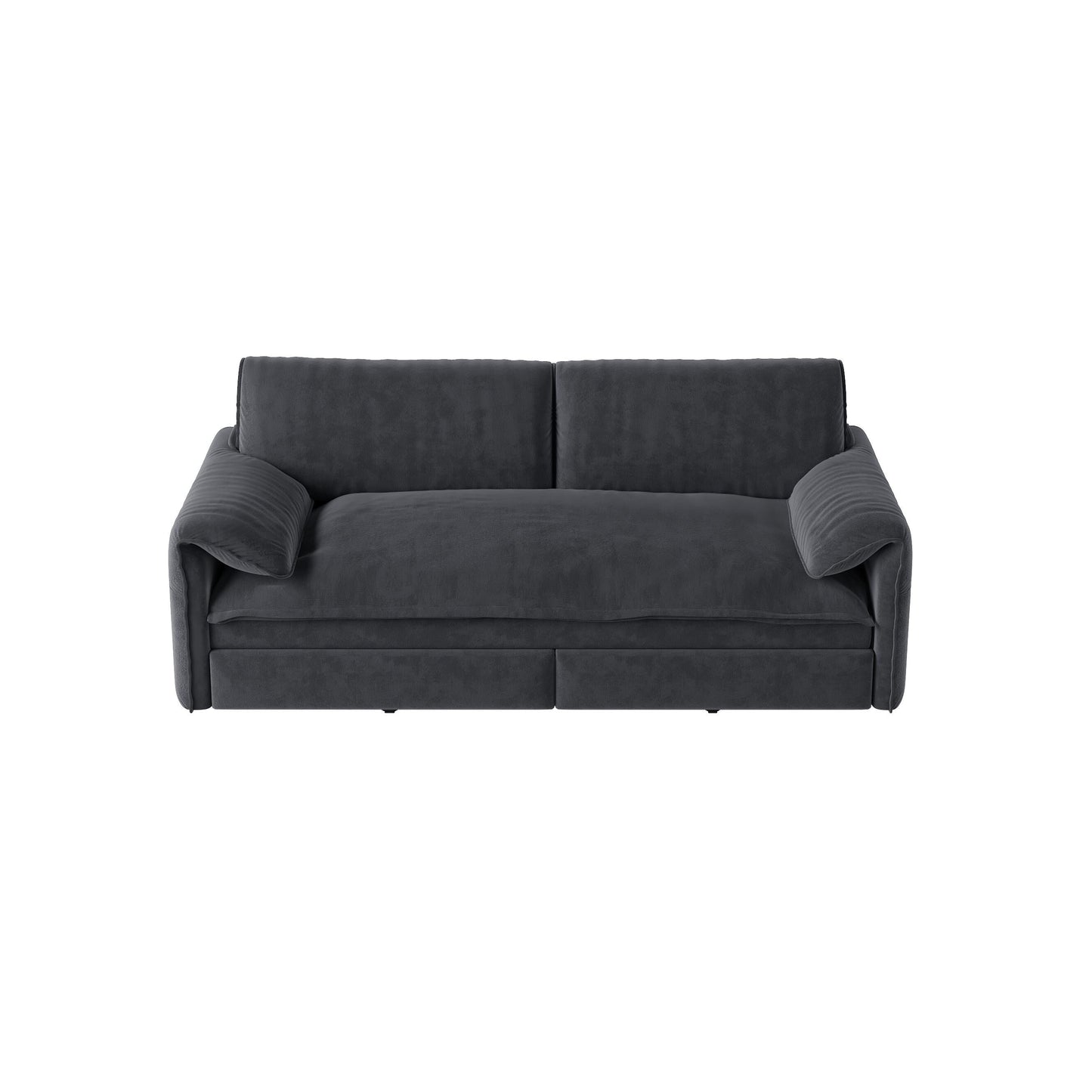 66 Queen Pull Out Sofa Bed, 3-in-1 Convertible Sleeper Sofa with Side Storage,Multi-Functional Velvet Loveseat Bed