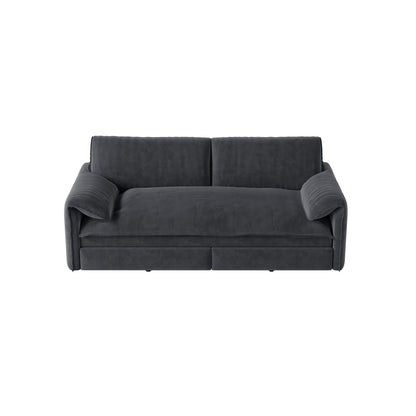 66 Queen Pull Out Sofa Bed, 3-in-1 Convertible Sleeper Sofa with Side Storage,Multi-Functional Velvet Loveseat Bed