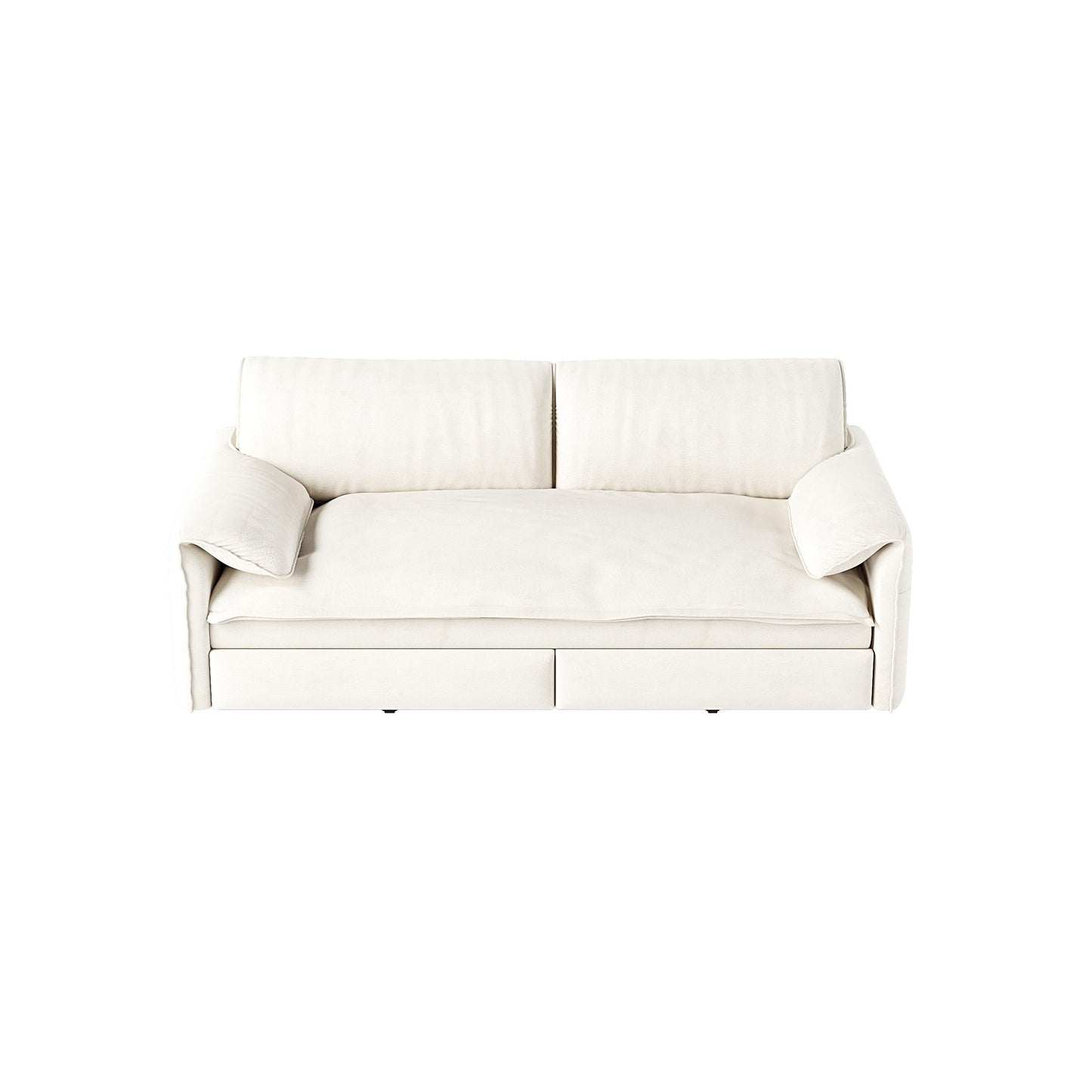 66 Queen Pull Out Sofa Bed, 3-in-1 Convertible Sleeper Sofa with Side Storage,Multi-Functional Velvet Loveseat Bed