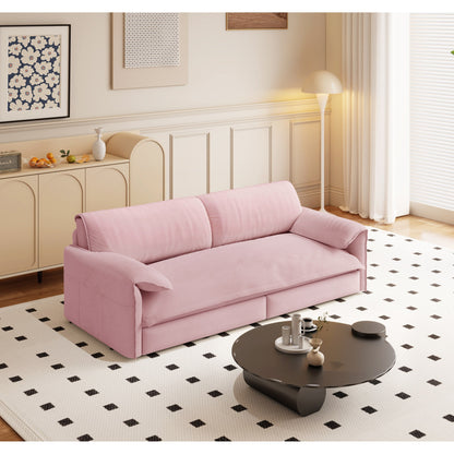66 Queen Pull Out Sofa Bed, 3-in-1 Convertible Sleeper Sofa with Side Storage,Multi-Functional Velvet Loveseat Bed
