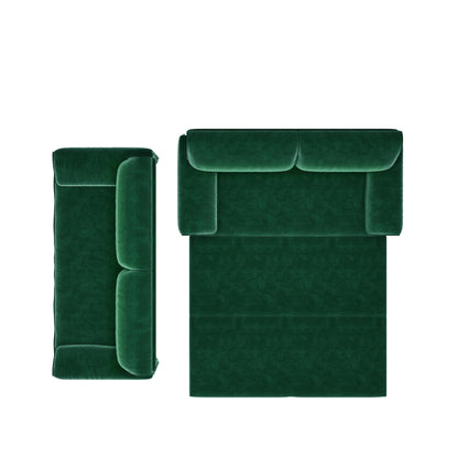 66 Queen Pull Out Sofa Bed, 3-in-1 Convertible Sleeper Sofa with Side Storage,Multi-Functional Velvet Loveseat Bed
