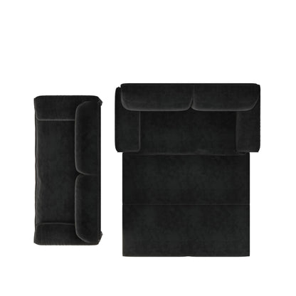 66 Queen Pull Out Sofa Bed, 3-in-1 Convertible Sleeper Sofa with Side Storage,Multi-Functional Velvet Loveseat Bed