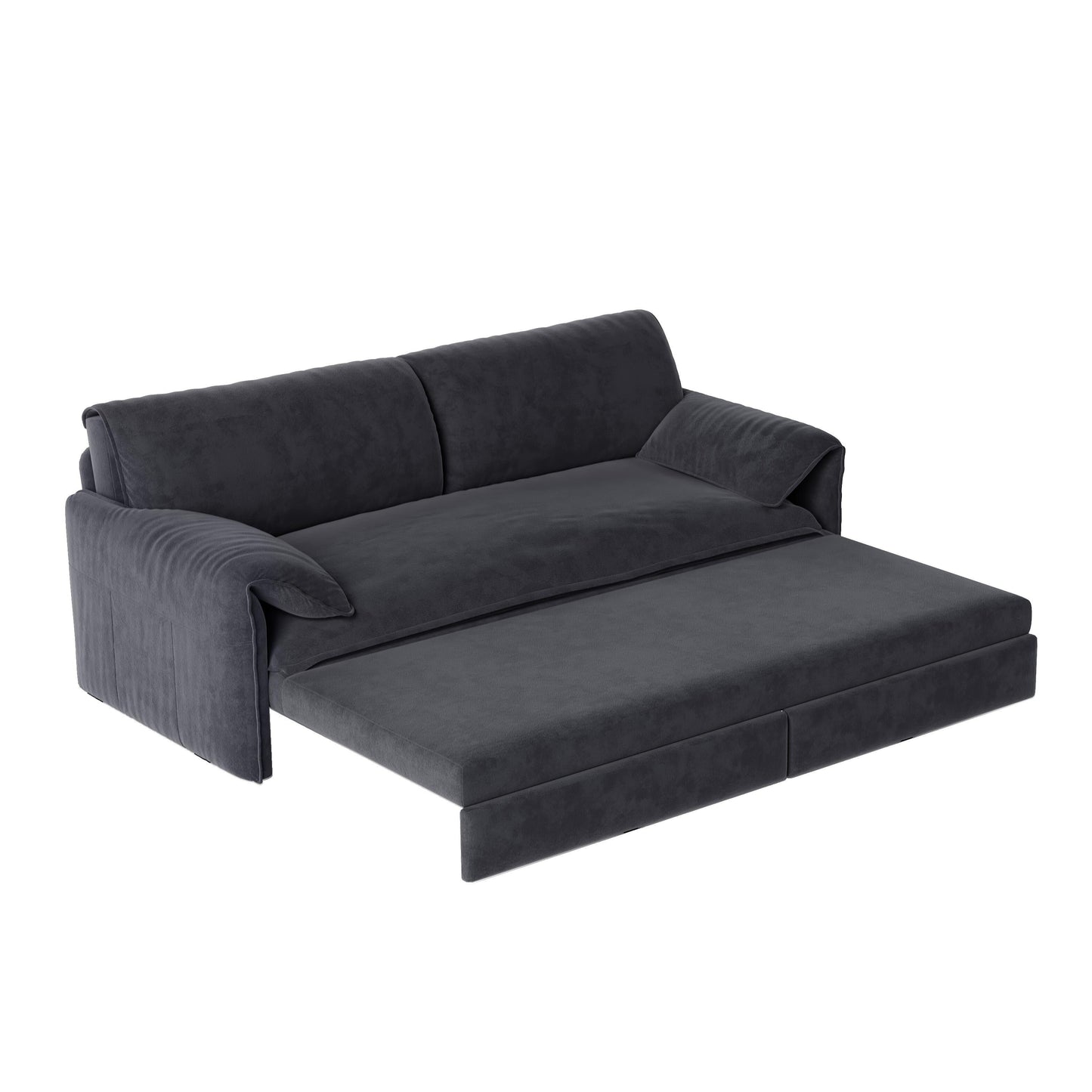 66Velvet 2-Seater Sleeper Sofa with Side Storage for Living Room,Apartment