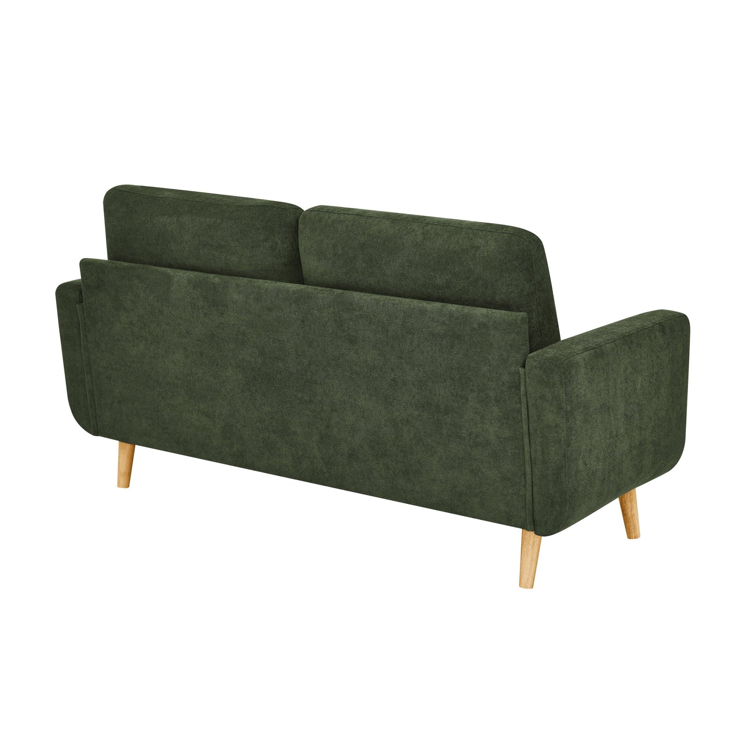 67.7 Mid-Century Tufted Loveseat with Wood Legs - 29.5 D x 67.7 W x 34.6 H