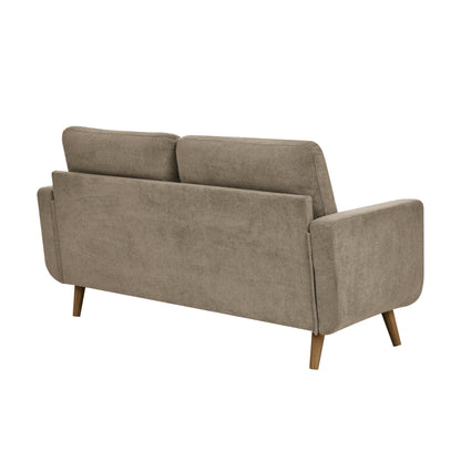 67.7 Mid-Century Tufted Loveseat with Wood Legs - 29.5 D x 67.7 W x 34.6 H
