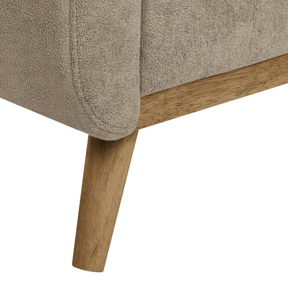 67.7 Mid-Century Tufted Loveseat with Wood Legs - 29.5 D x 67.7 W x 34.6 H