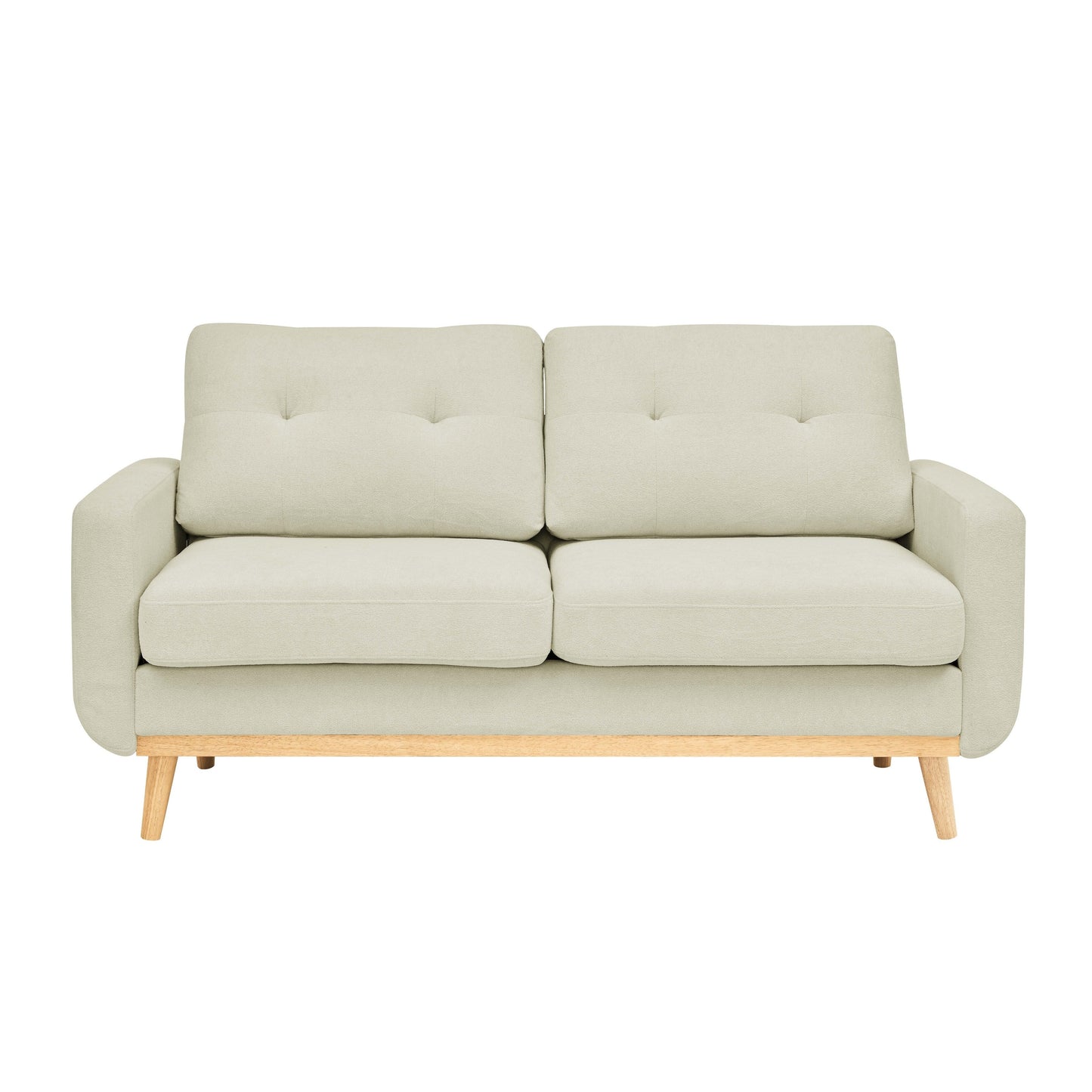 67.7 Mid-Century Tufted Loveseat with Wood Legs - 29.5 D x 67.7 W x 34.6 H