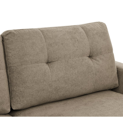 67.7 Mid-Century Tufted Loveseat with Wood Legs - 29.5 D x 67.7 W x 34.6 H