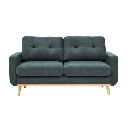 67.7 Mid-Century Tufted Loveseat with Wood Legs - 29.5 D x 67.7 W x 34.6 H