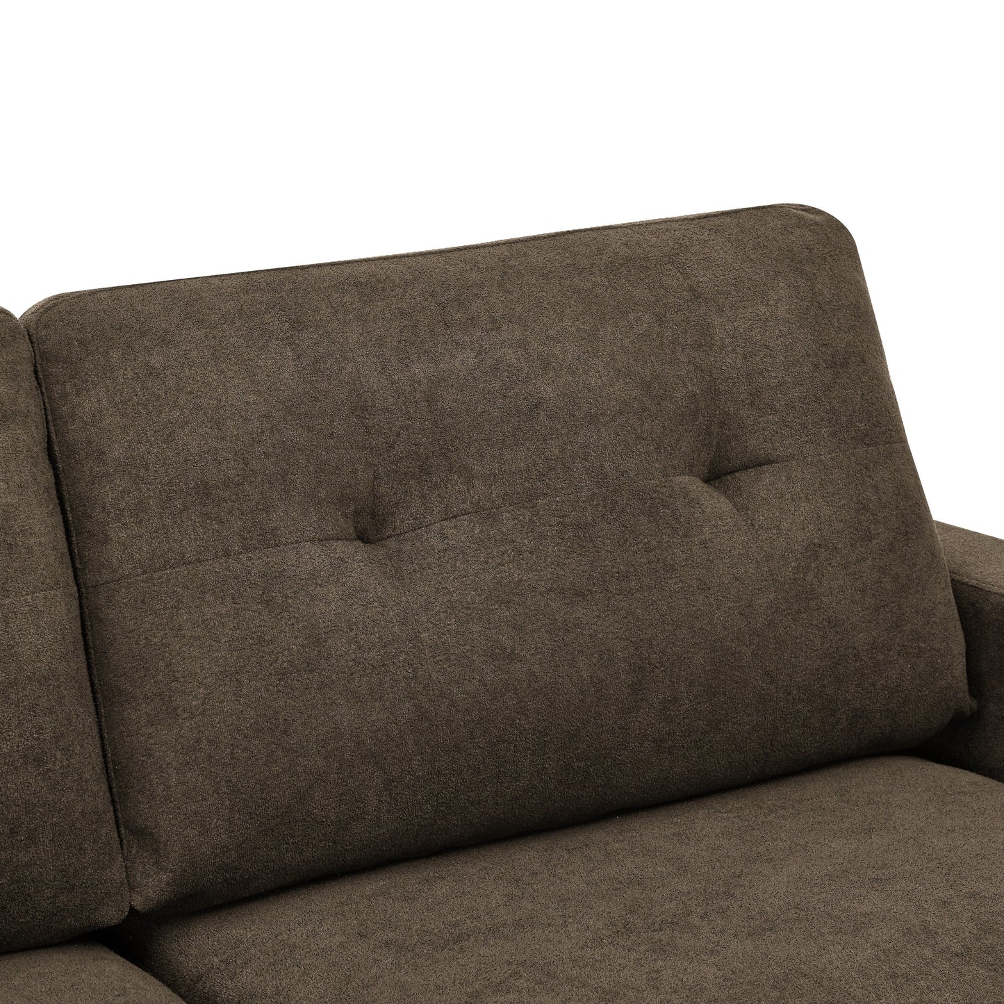 67.7 Mid-Century Tufted Loveseat with Wood Legs - 29.5 D x 67.7 W x 34.6 H