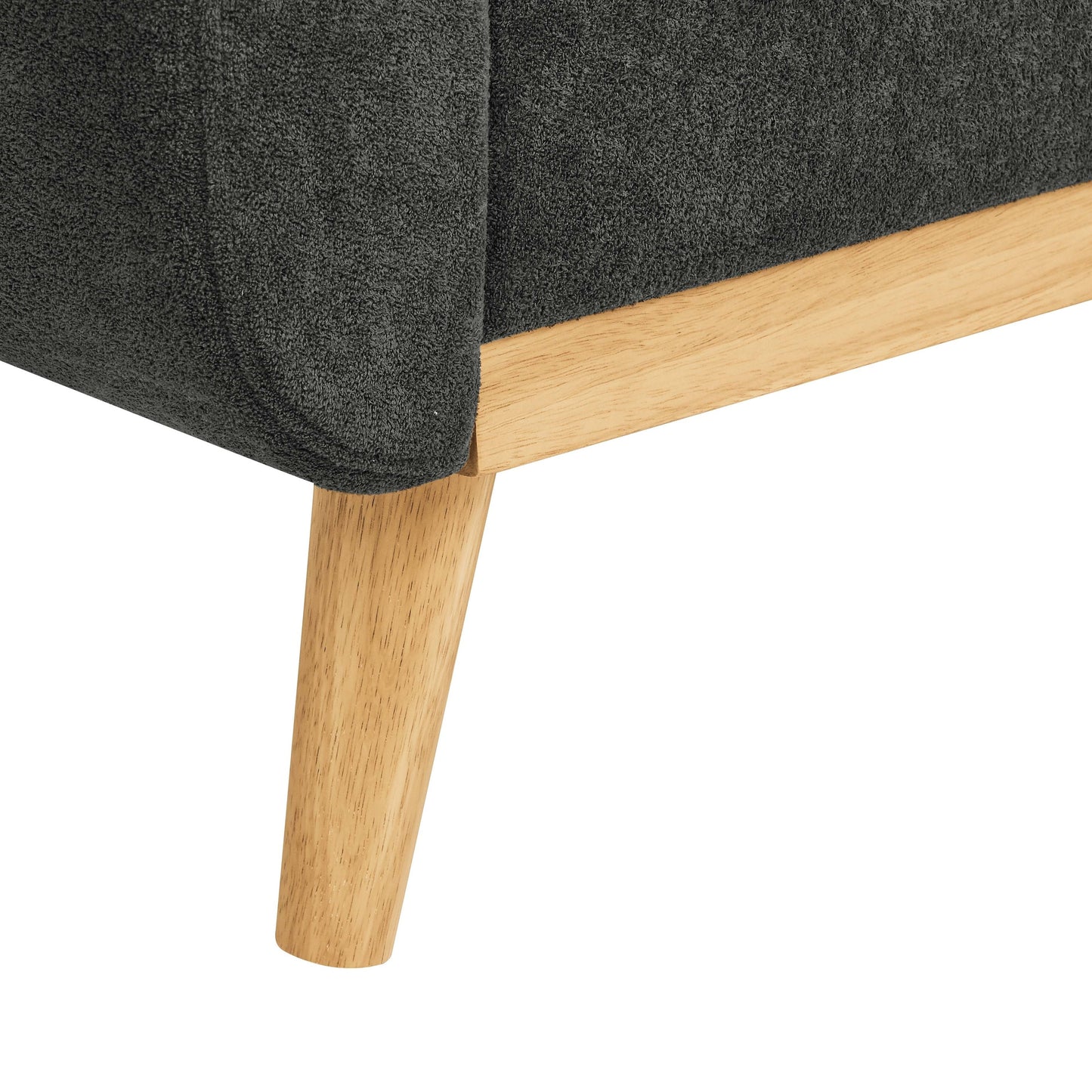 67.7 Mid-Century Tufted Loveseat with Wood Legs - 29.5 D x 67.7 W x 34.6 H