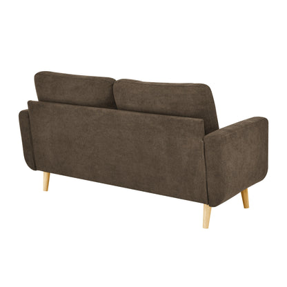 67.7 Mid-Century Tufted Loveseat with Wood Legs - 29.5 D x 67.7 W x 34.6 H