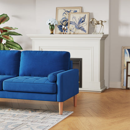 67.7 Upholstered 3-Seater Sofa with High-Density Foam Cushions, Solid Wood Frame, and Tool-Free Assembly