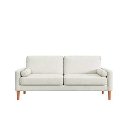 67.7 Upholstered 3-Seater Sofa with High-Density Foam Cushions, Solid Wood Frame, and Tool-Free Assembly