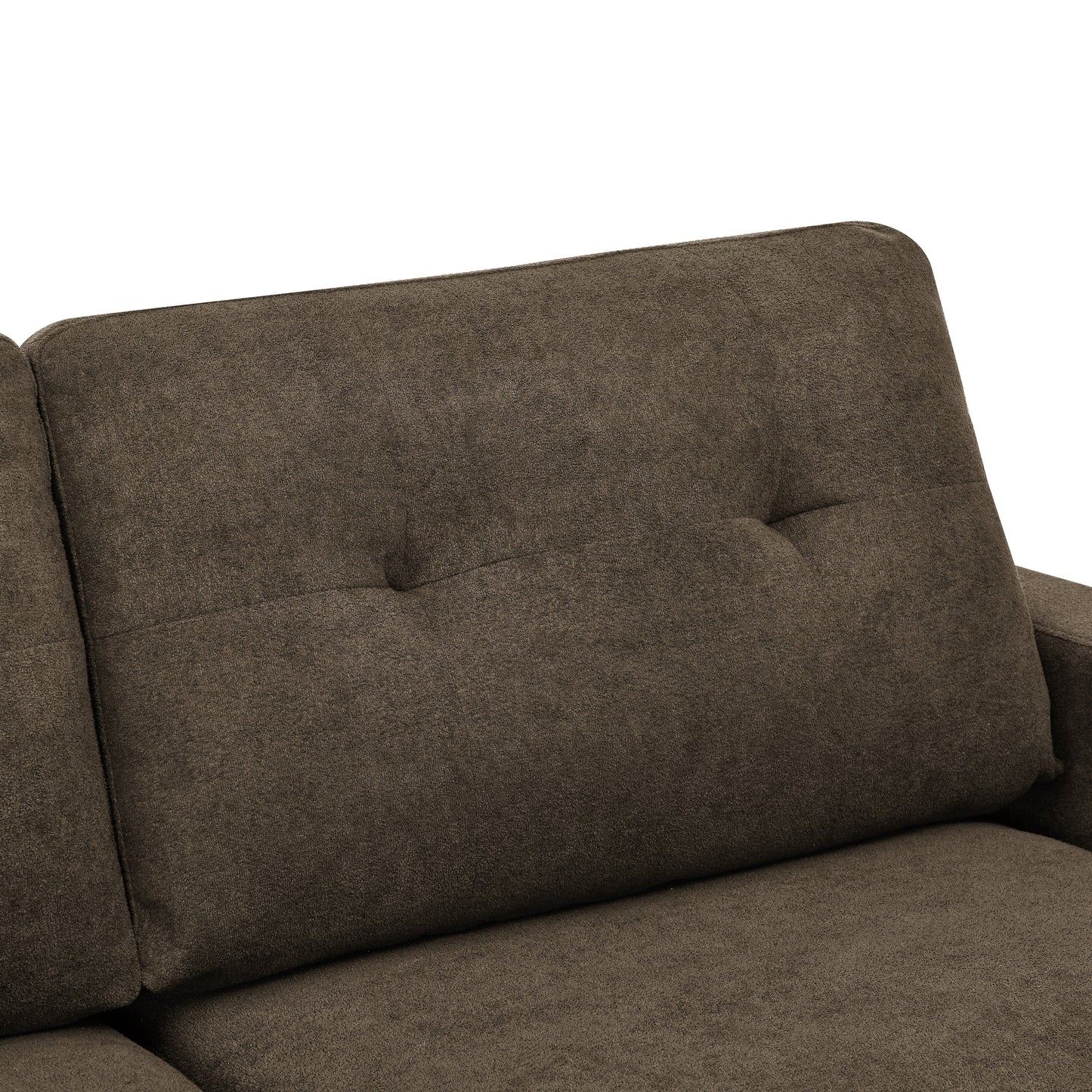 67.7 Wide Mid-Century Modern Upholstered Tufted Loveseat Sofa With Wooden Legs
