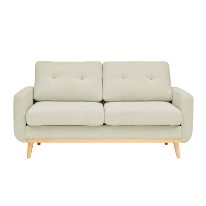 67.7 Wide Mid-Century Modern Upholstered Tufted Loveseat Sofa With Wooden Legs