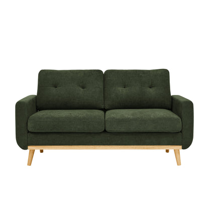 67.7 Wide Mid-Century Modern Upholstered Tufted Loveseat Sofa With Wooden Legs